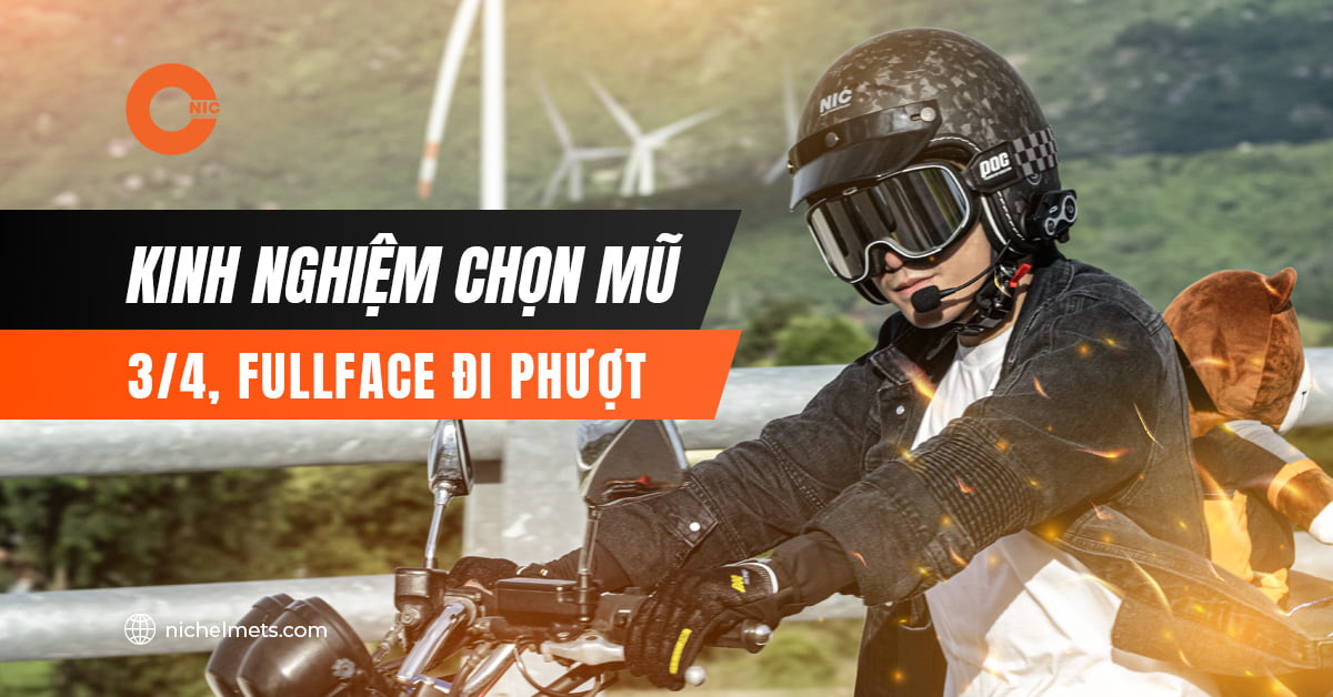 chon mu 3 4 mu fullface di phuot